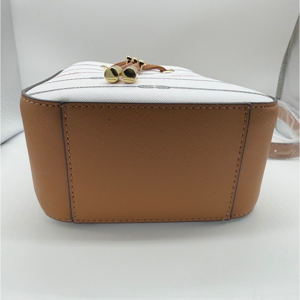 Tommy Hilfiger Bucket Bag Women Small White Nautical Rope‎ Knot Crossbody NWT - Picture 11 of 12
